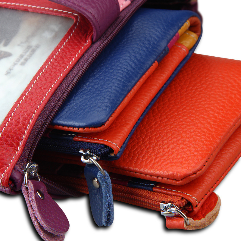 欧美女士长款RFID防扫描钱包   头层牛皮女式钱夹卡包详情图5
