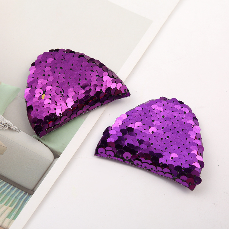 Sequin Plush Hair Accessories Cloth Paste Korean Headdress Diy Accessories Manufacturers Directly For Spot Wholesale Specification drawing
