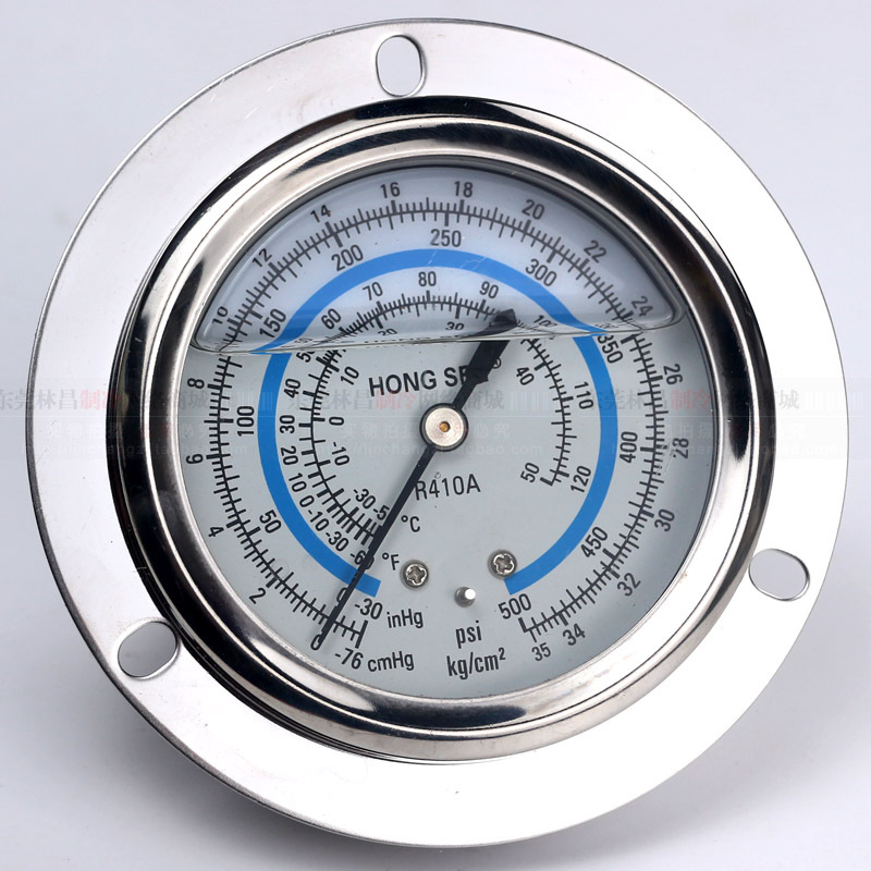 鸿森冷库机组高低压油表充油压力表R22R134AR404AR410A制冷配件详情图3