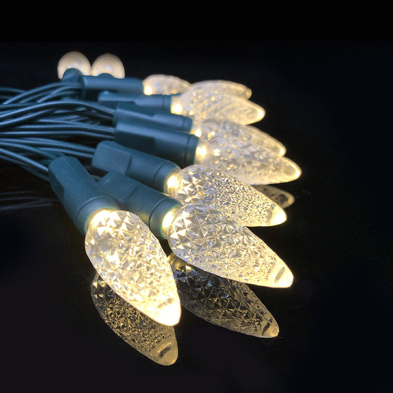 Factory wholesale C6 strawberry LED light strings, outdoor battery-powered festival decorative light strings, Halloween decorative lights Specification image