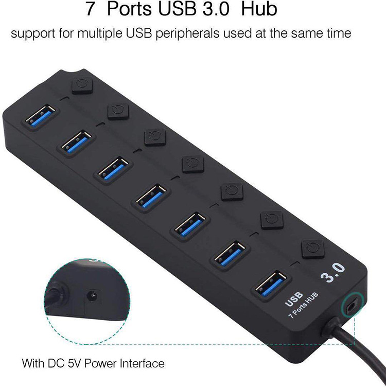Компьютер USB3.0 - централизатор с семью зубчатыми переключателями, хаб, тянул четыре высокоскоростных расширителя за Один раз pic 11