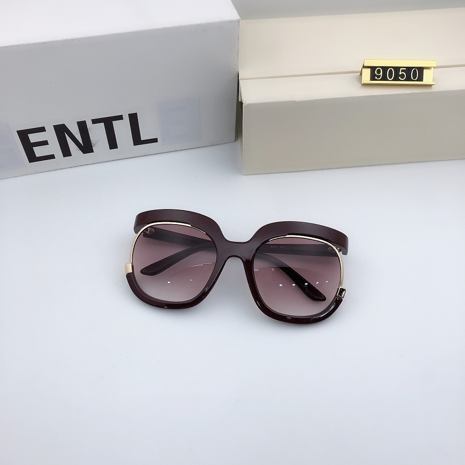 New fashionable and trendy sunglasses, round-framed cross-border bestsellers, women's sunglasses, versatile color-blocking glasses 9051 details Picture