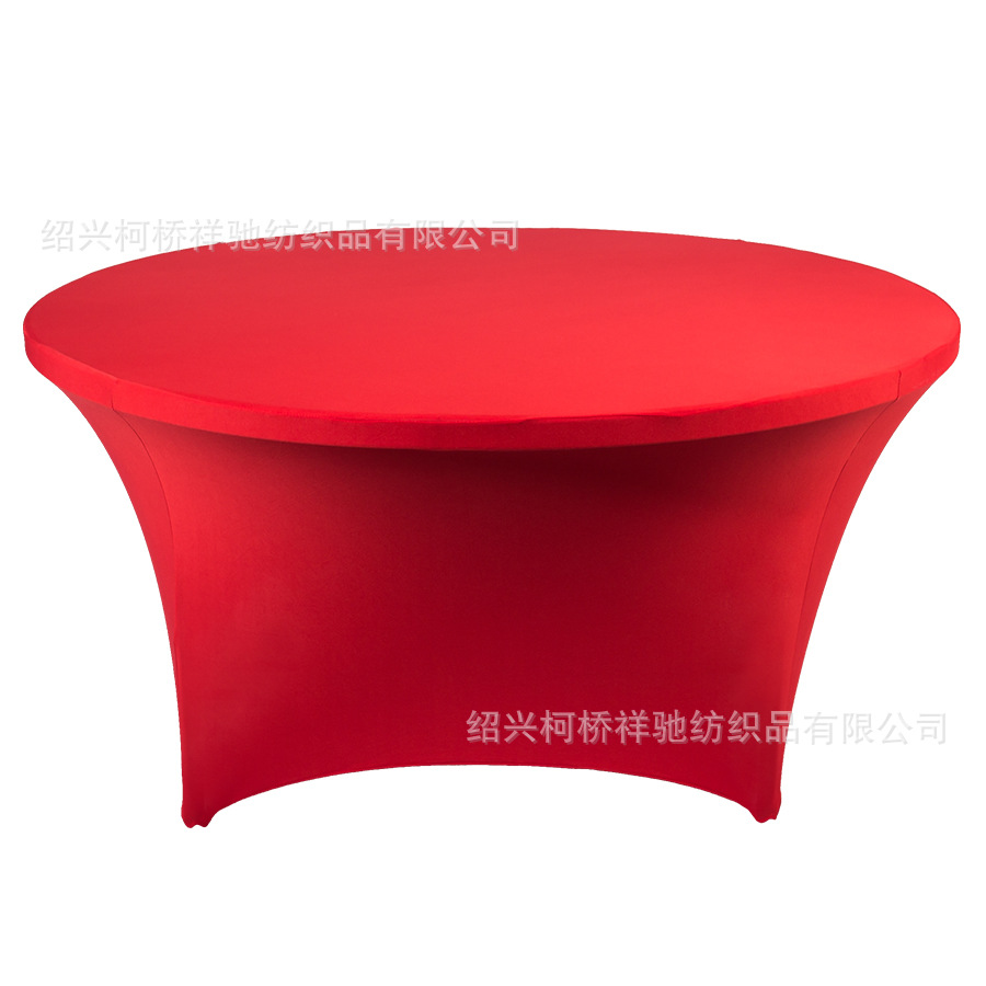 Elastic Table Cover 48/6072-Inch Round Cocktail Table Cover Solid Color Activity Tablecloth Table Cloth Bar Cover Item Picture