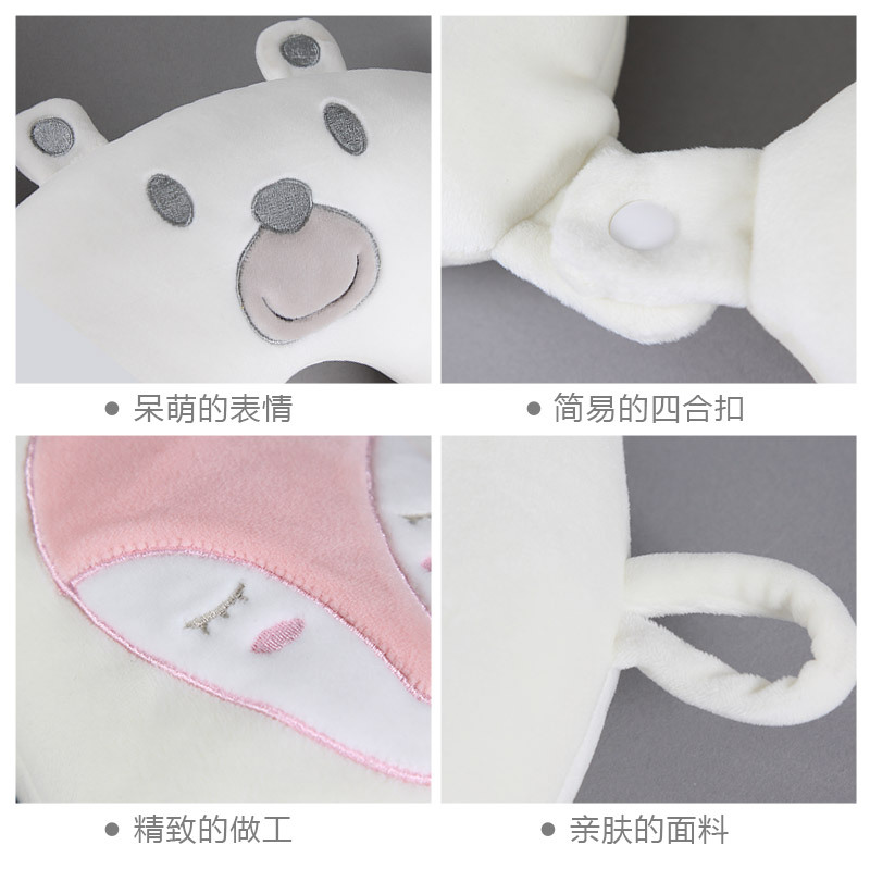 Wholesale cartoon U-shaped pillows, PP cotton-filled neck protectors, portable pillows for napping, office work and travel Specification image