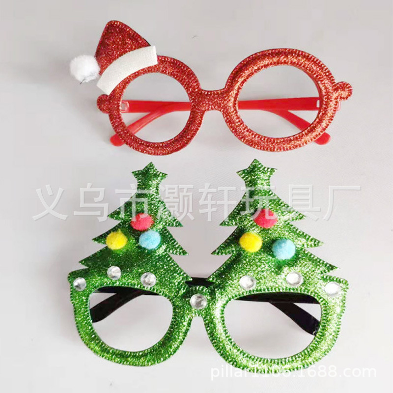 新款圣诞节成/眼镜/道具白底实物图