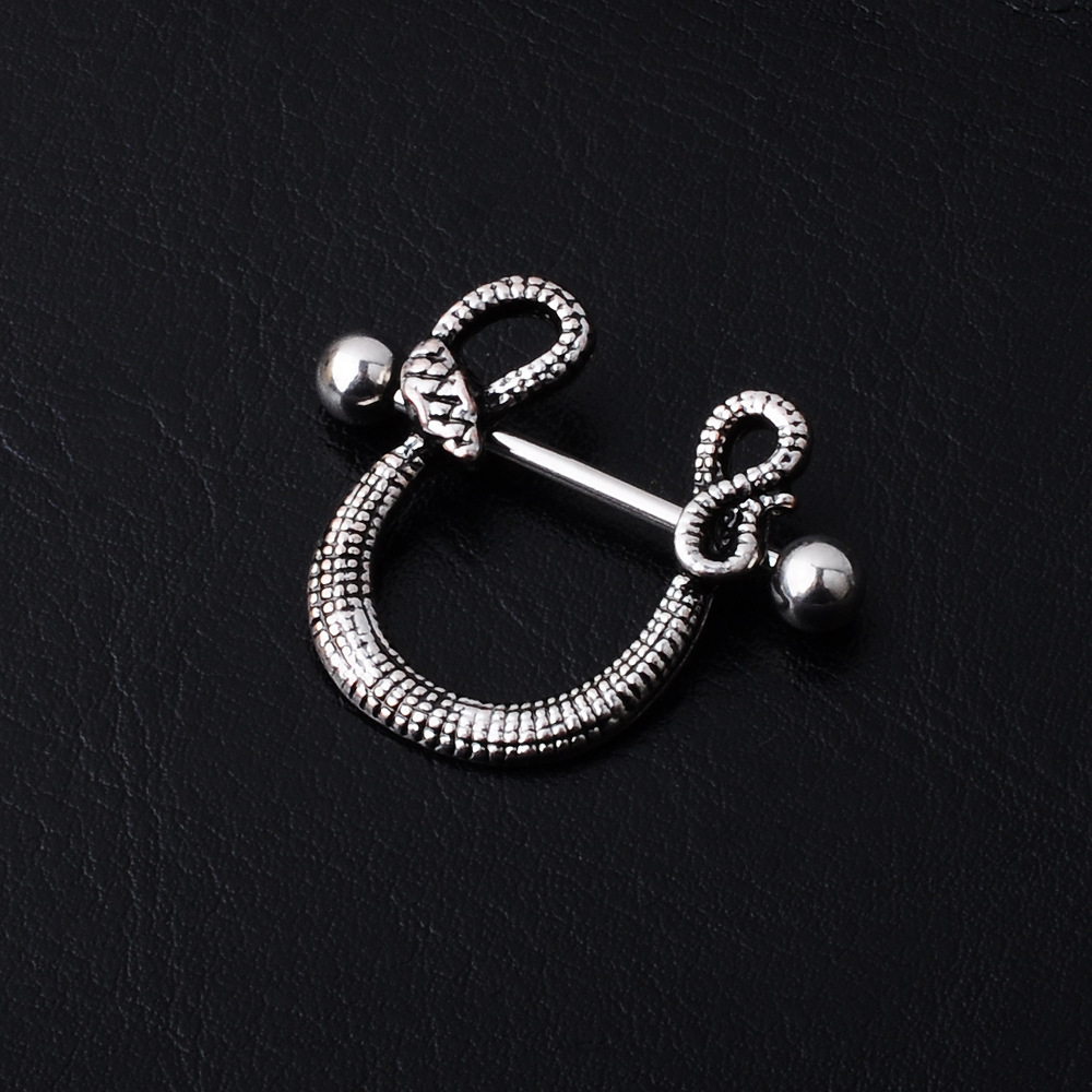 Cross-border commodity fashion piercing jewelry non-mainstream breast nails breast ring sexy medical steel umbilical ornaments details Picture