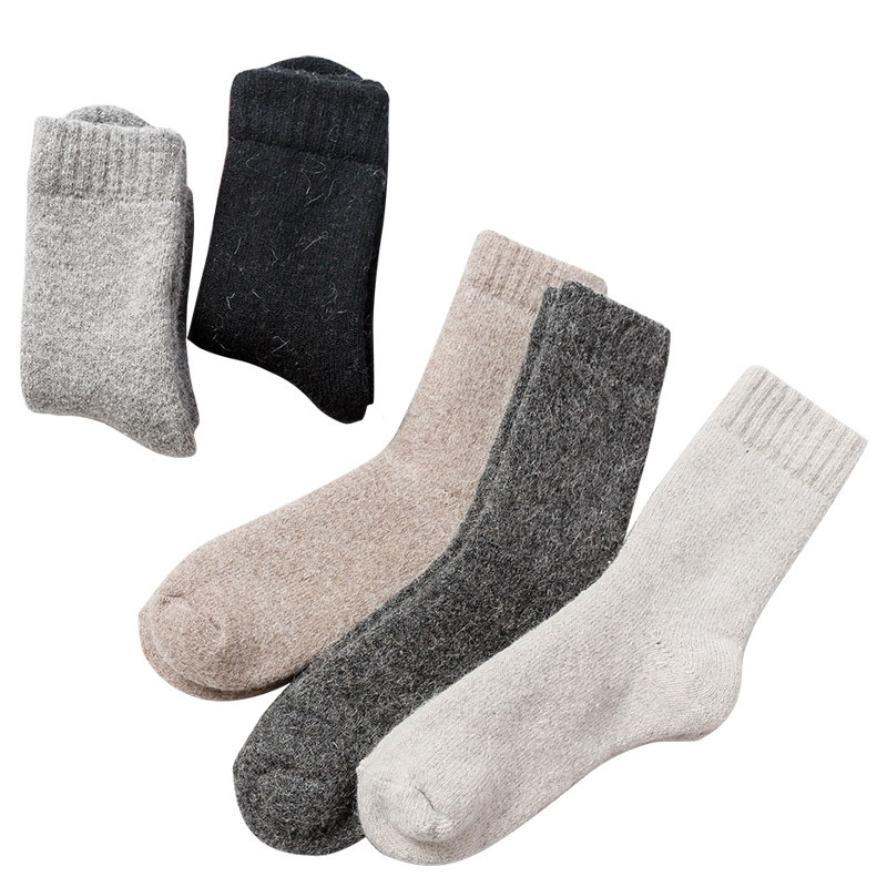 Super Thick Wool Socks Men's Extra Thick Cashmere Socks Mid-Tube Socks Middle-Aged Extra Thick Women's Socks Autumn And Winter Wool Socks Item Picture