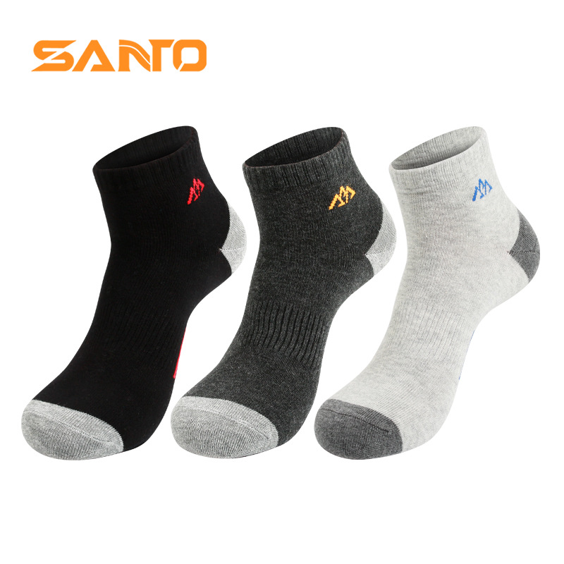 SANTO summer outdoor socks, breathable, sweat-absorbing, deodorizing sports socks, thin sprint walking casual socks, men's and women's boat socks details Picture