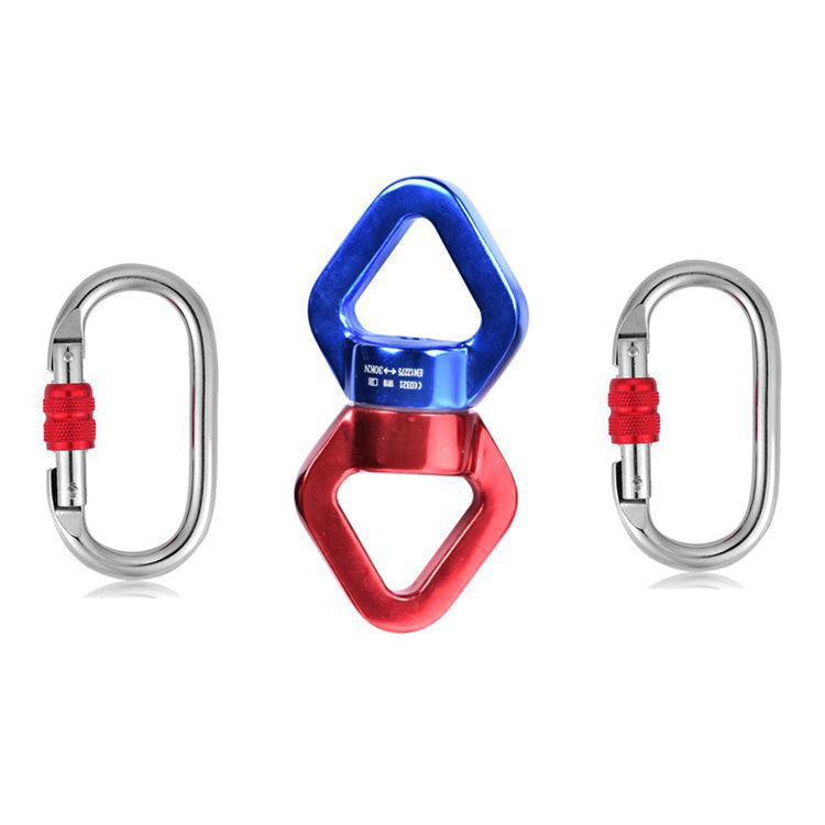 Outdoor Rock Climbing Video Pressure 360 ° Rotating Connector Aerial Yoga Aviation Aluminum Universal Connection Rotating Ring