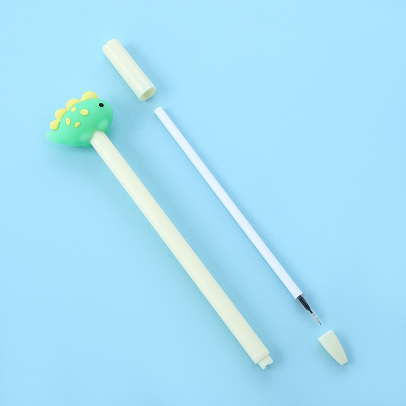 Korean version silicone cartoon silicone gel pens, small dinosaur animal silicone gel head gel pens, 36 pieces in a box, signature pens Application Scenario