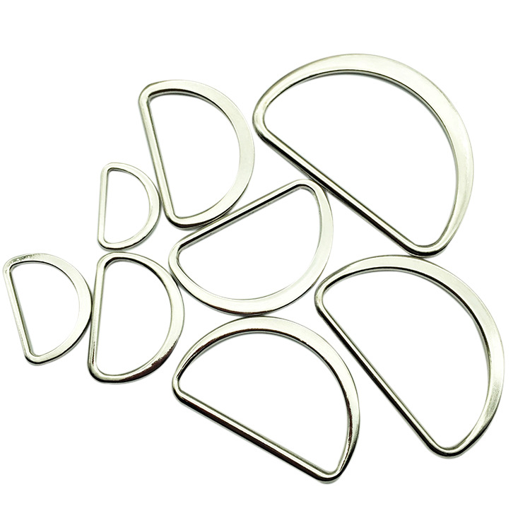 Manufacturer Custom Alloy D-Ring Metal Belt Buckle Bag Adjustment Buckle Flat D-Word Button Item Picture