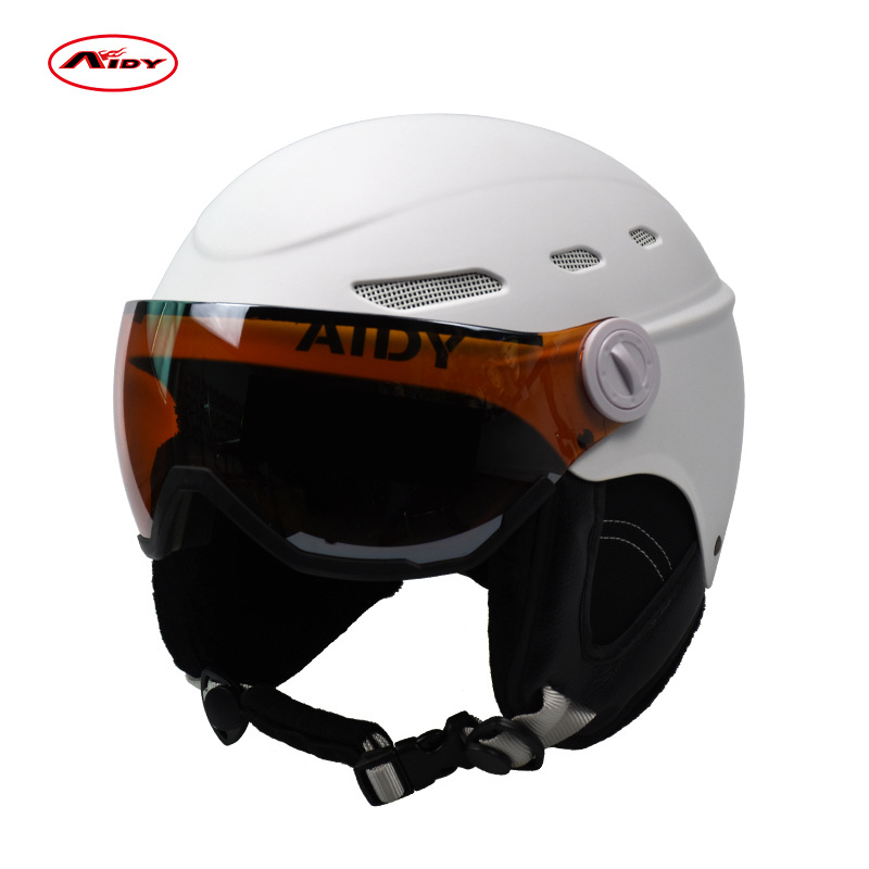 厂家直销一体成型滑雪头盔儿童成人款单双板通用可定制LOGO