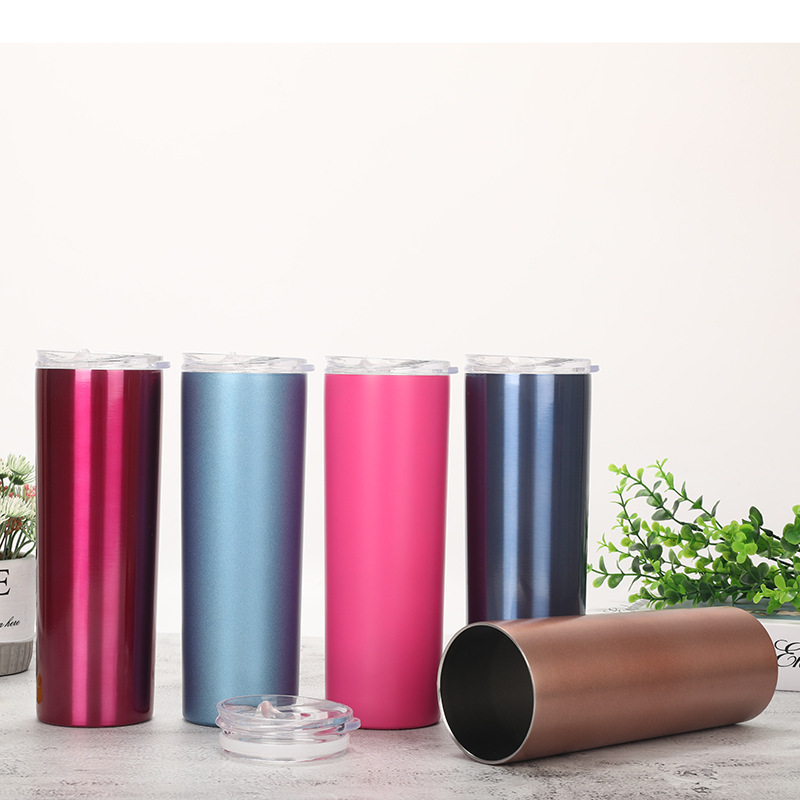 20oz stainless steel insulated cold straight cup Coffee cup straw cup car water cup full figure