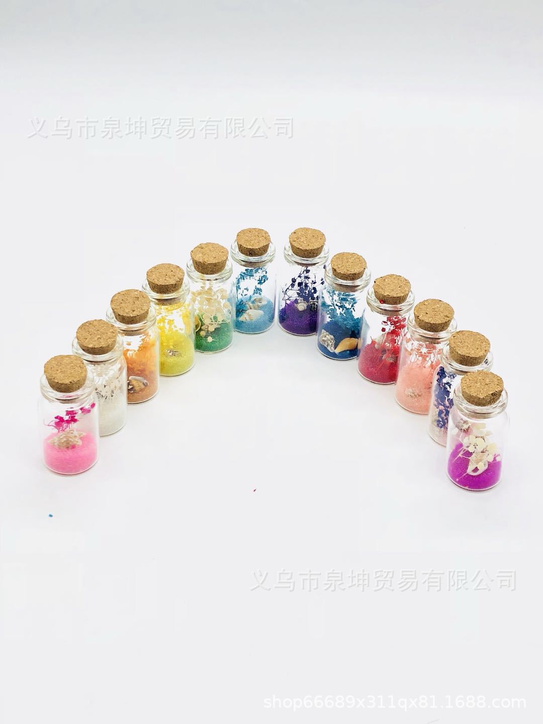 12 zodiac wish bottles, cork glass drift bottle handicrafts, festival creative student gifts, DIY nail art details Picture