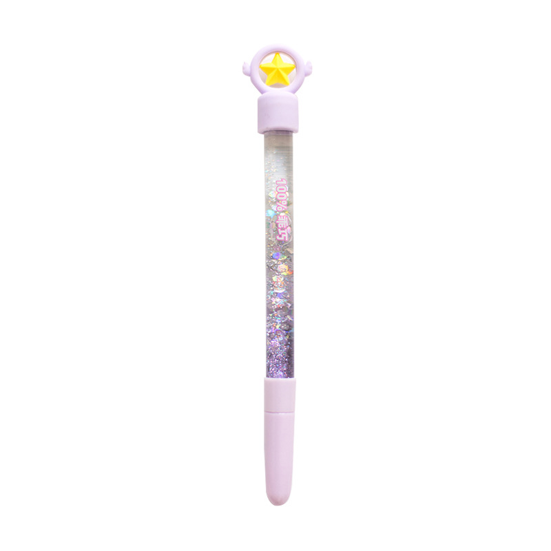 Cartoon Cute Fairy Stick Cute Cartoon Star Into Oil Quicksand Creative Magic Dazzle Quicksand Pen Neutral Pen Item Picture