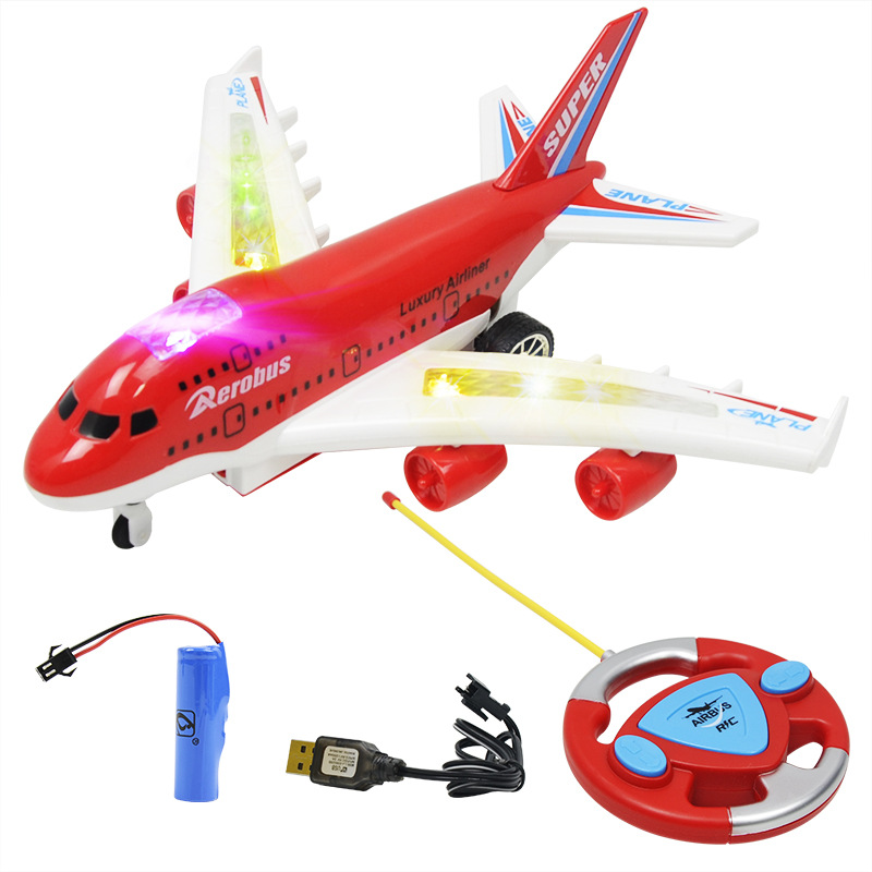 Four-way electric remote-controlled aircraft simulation aviation passenger aircraft Boeing 747 Airbus civil aviation toy model Specification image