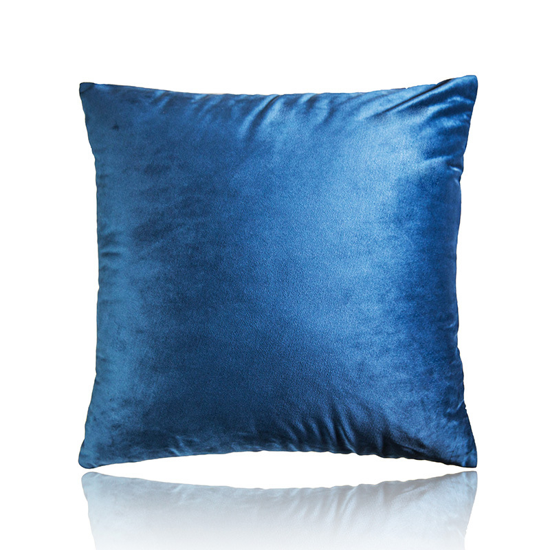Modern Simple Velvet Solid Color Pillow Flanged Pillow Pillow Headboard Car Sofa Cushion Cover Plush Pillow Case Item Picture