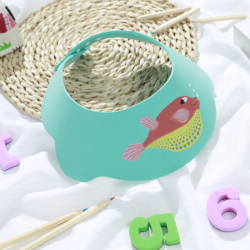 Hair wash hat New Bream baby wash hat with ear protection Children's shower cap Adjustable baby wash cap Waterproof cap Specification drawing