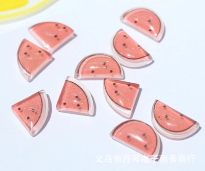 Watermelon Accessories Small Watermelon Accessories Diy Earrings Earrings Left And Right Asymmetrical Watermelon Piece Earrings