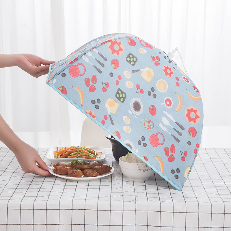 批发厨房保温菜罩 创意可折叠方形饭菜罩 铝箔食物罩餐桌防尘罩详情图1