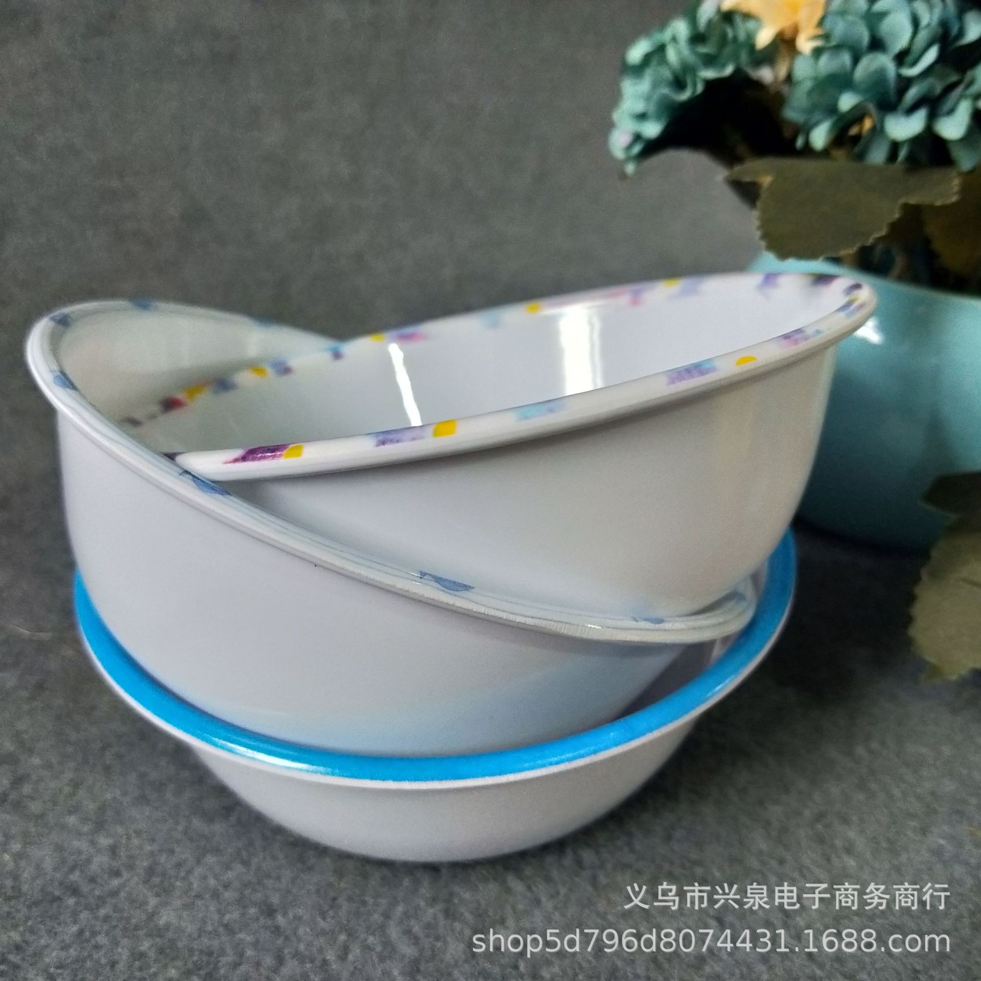 【 Zone 3-9 】8813 Children's bowls, 600 yuan per box, one-yuan store, children's bowls, plastic melamine bowls, children's rice bowls, wholesale at one or two yuan details Picture