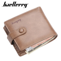 baellerry男士短款钱包韩版多卡位搭扣横款零钱包时尚休闲软皮夹
