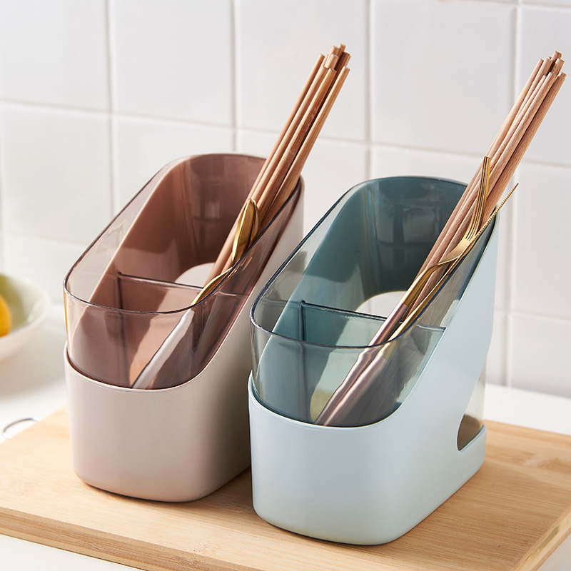 641 Multi-Functional Creative Chopsticks Case Perforation-Free Kitchen Tableware Storage Chopsticks Stand Stylish Simple Household Chopsticks Container