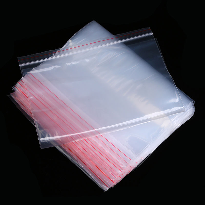 Spot Plastic Clothing Bags Lock Mouth Clip Chain Sealing Bag Transparent Sealing Bone Bag Pe Self-Sealing Bag Wholesale Specification drawing