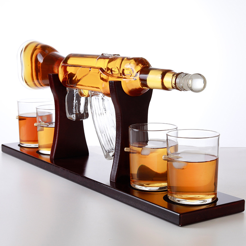 威士忌造型玻璃盛酒器 玻璃酒具套装 工艺酒瓶详情图2