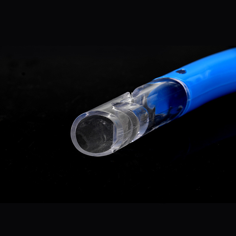 Diving Equipment Snorkeling Maldives Export Type Rubber Semi-Dry Breathing Tube Three-Color Spot One Generation Specification drawing