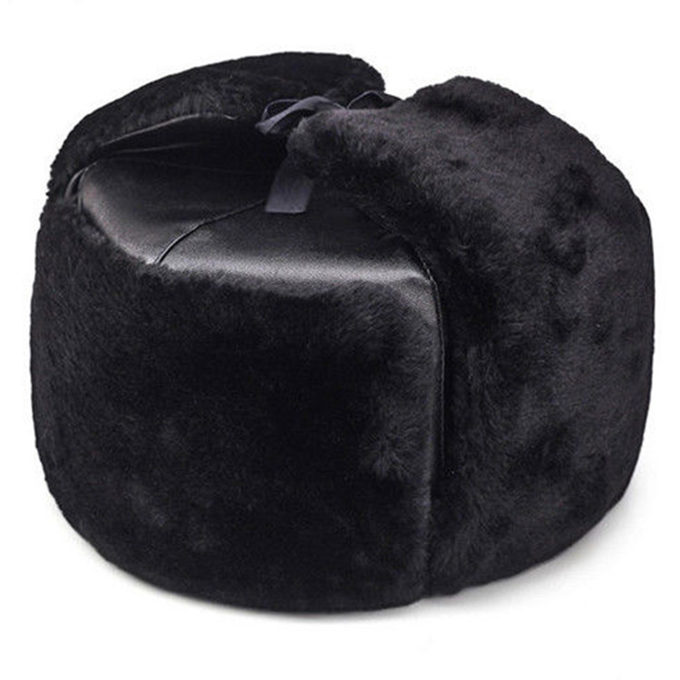 New Middle-Aged And Elderly Lei Feng Hat Warm Old Man Cotton Hat Men Winter Old Man Hat Leather Hat Old Lei Feng