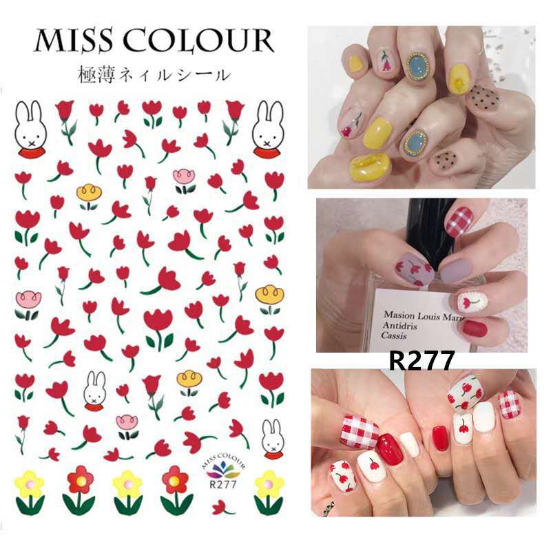 shanilak Summer Colorful Fruits, Fresh and cute plants, 3D nail stickers, nail art stickers, wearable nail accessories stickers details Picture