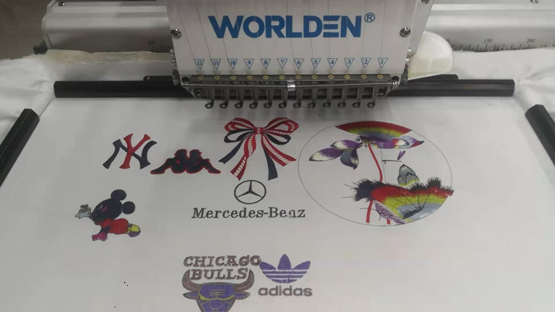 Single-head computerized embroidery machine, 12-color high-speed embroidery machine, single-head hat embroidery machine, fully automatic multi-functional computerized embroidery machine Specification image