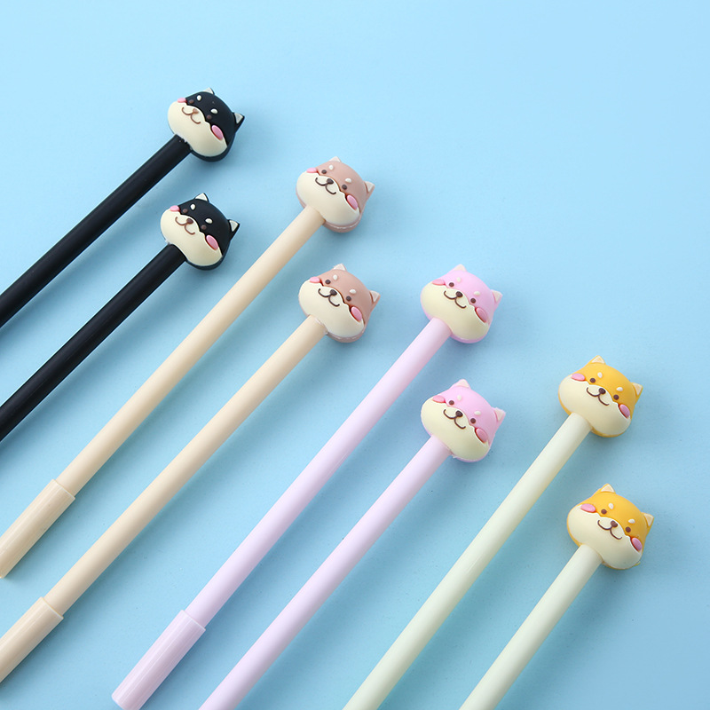 Korean Version 2099 Cartoon Animal Party Signature Pen Stationery Shop Puppy Silicone Neutral Pen High Appearance Level Manufacturers Specification drawing