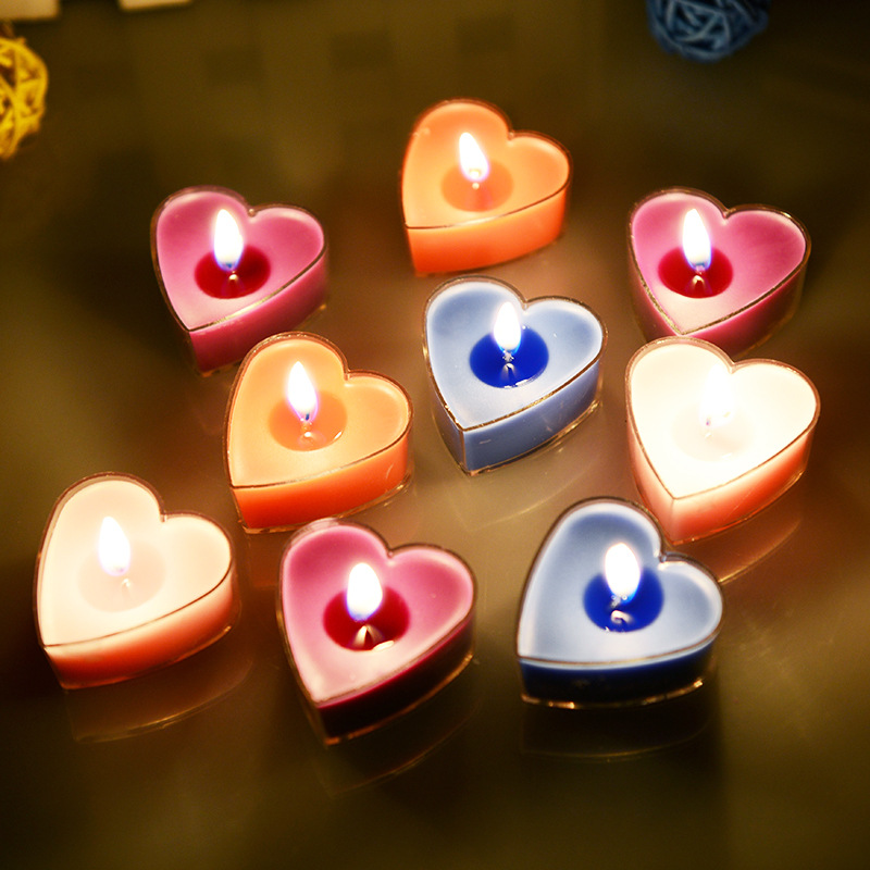 Creative Plastic Heart-Shaped Candle Aromatherapy Candle Romantic Birthday Candle Aromatherapy Love Lover Candle Dinner Candle (Price Negotiable) Specification drawing