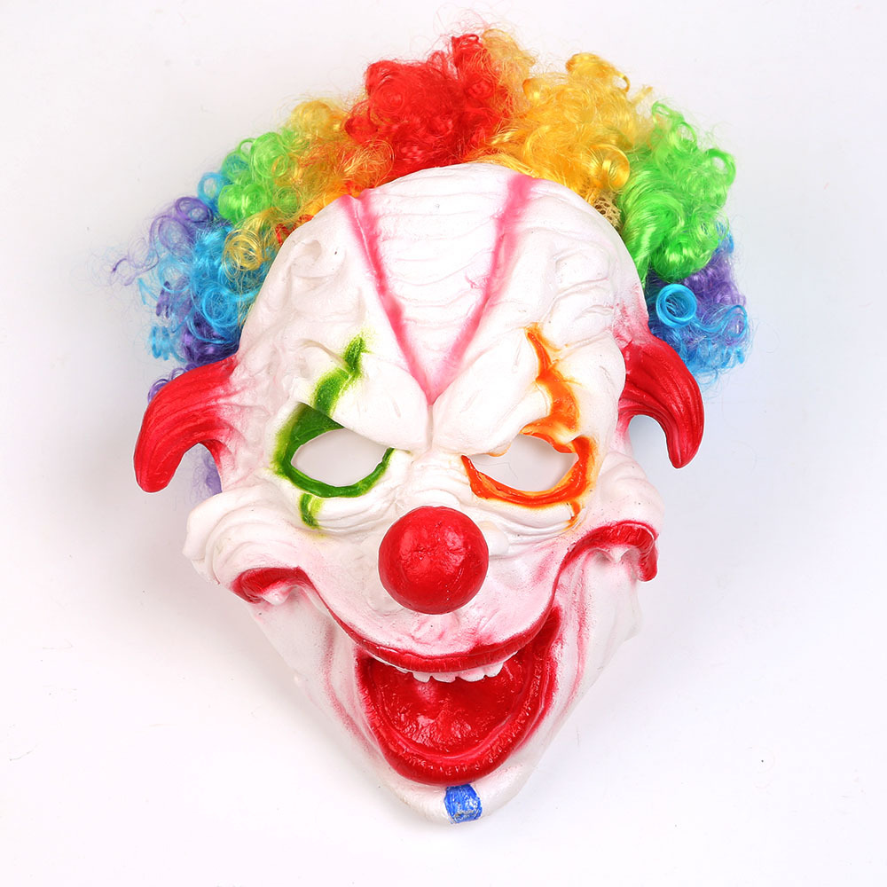 万圣节小丑面具恐怖道具成人儿童化妆舞会用品彩色大嘴长舌头面罩详情图2
