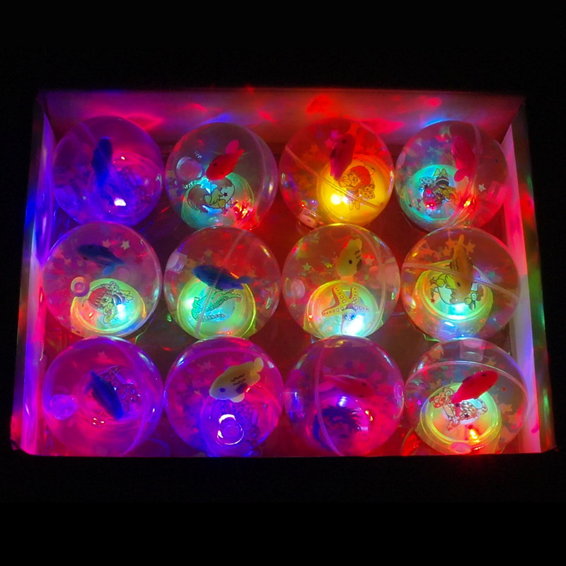 Rope light up crystal ball light up elastic ball jump ball flash children's toys stalls night market wholesale