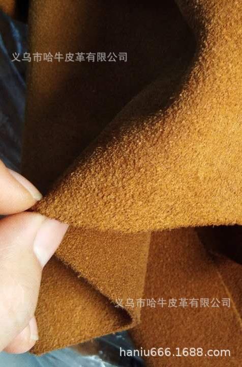 Yiwu Hainiu leather cow suede brown cow two layer suede black and other colors available Specification drawing