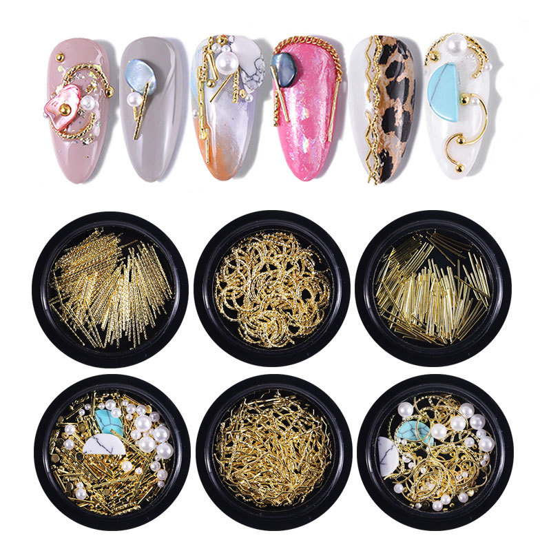Nail accessories Star Moon rivet mixed metal mixed box set Japanese nail sequin accessories wholesale cross-border