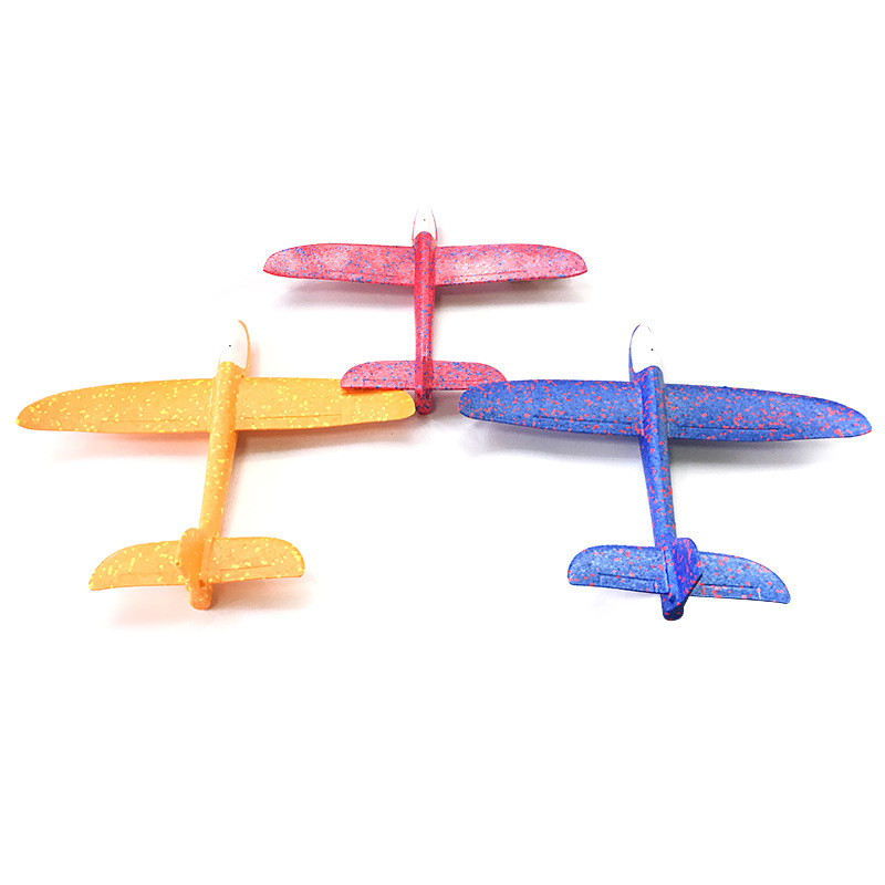手抛飞机机头发光带灯回旋特技EPP泡沫滑翔航模儿童玩具厂家直销
