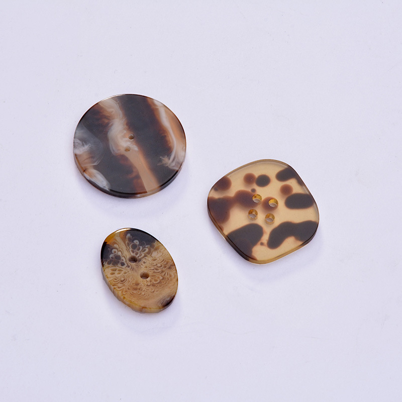 Manufacturers Resin Button Special-Shaped Pattern Dress Buckle Ladies Suit Buckle Ladies Sweater Button Coat Button Wholesale Specification drawing