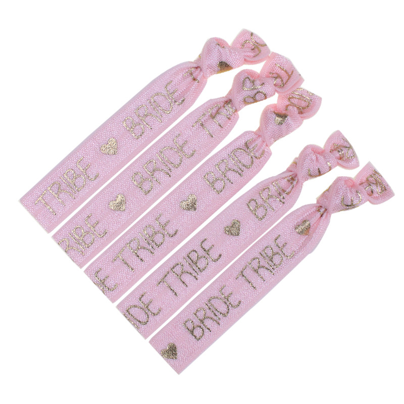 Manufacturers Direct Spot Bride Elastic Bag Side Band Knot Hair Band Hot Gold Printing Elastic Wholesale 1.5Cm Application Scenario