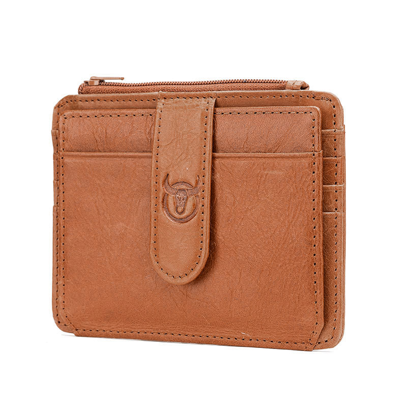 Captain Niu's first-layer cowhide men's multi-slot business card holder, business bank credit card case, genuine leather driver's license card case