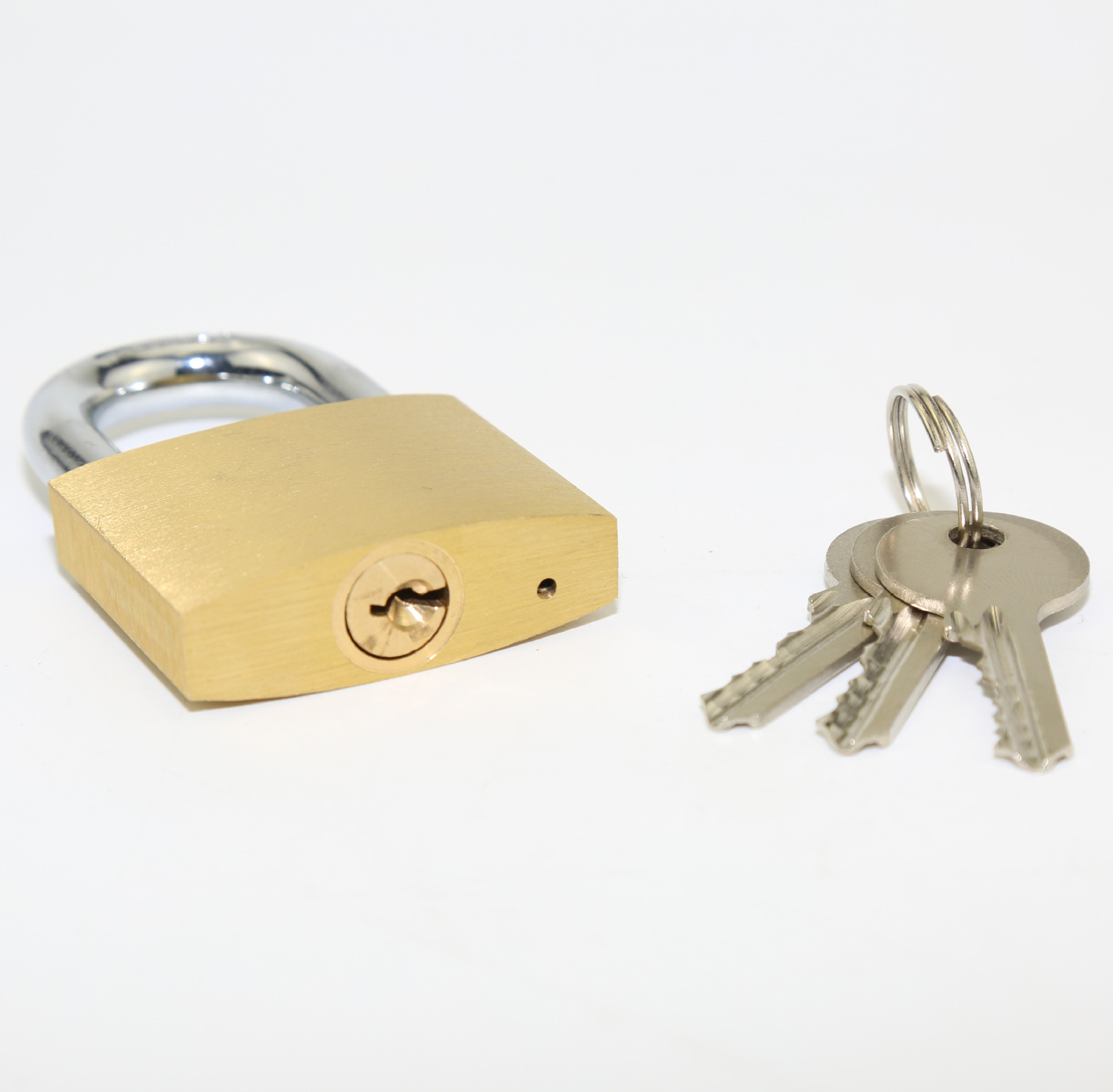 Curved Line Thick Brass Padlock Sand-Throw Whiteboard Bulk Retail Home Industrial Security Door Padlock details Picture