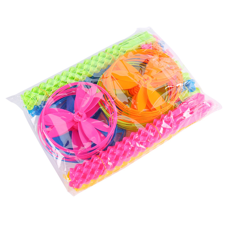 28cm Flying Fairy Bamboo Dragonfly Baby small toy hand-pushed flying saucer Frisbee, a classic nostalgic toy for 80s children Item Picture