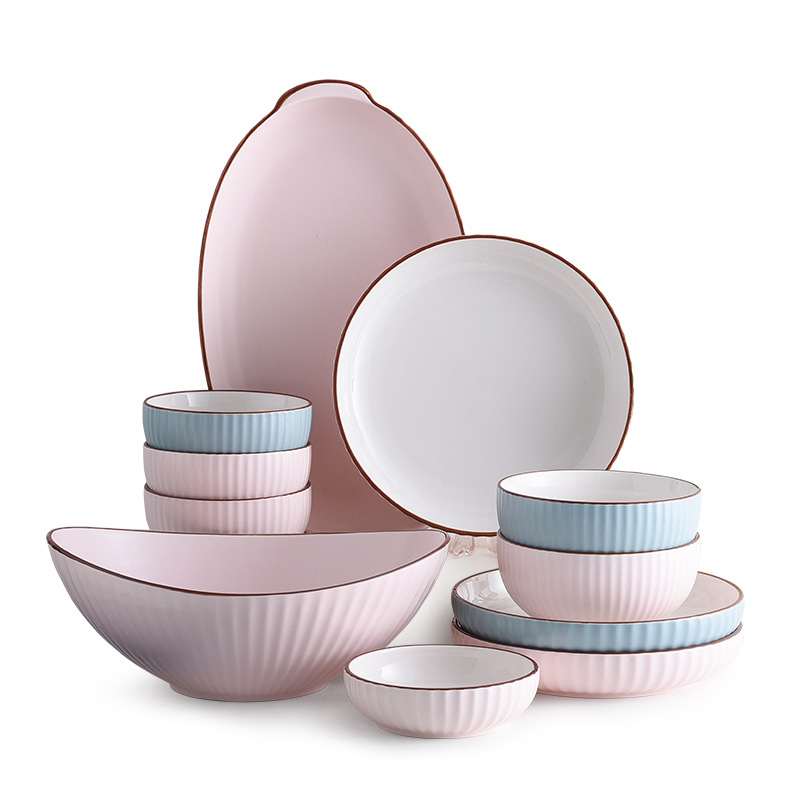 碗碟套装 碗盘子家用北欧式简约陶瓷餐具套装 早餐甜品盘瓷器碗详情图5