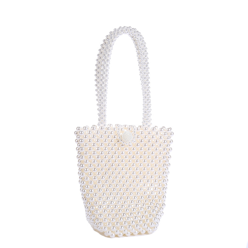 Cross-border summer pearl bag, mini handbag for women on Instagram, hand-beaded pearl red envelope, hot-selling women's bag Item Picture
