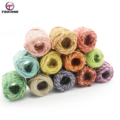Manufacturers Wholesale 8 Strands Of Colorful Hemp Rope Clothing Textile Accessories Decoration With Hemp Rope Spot