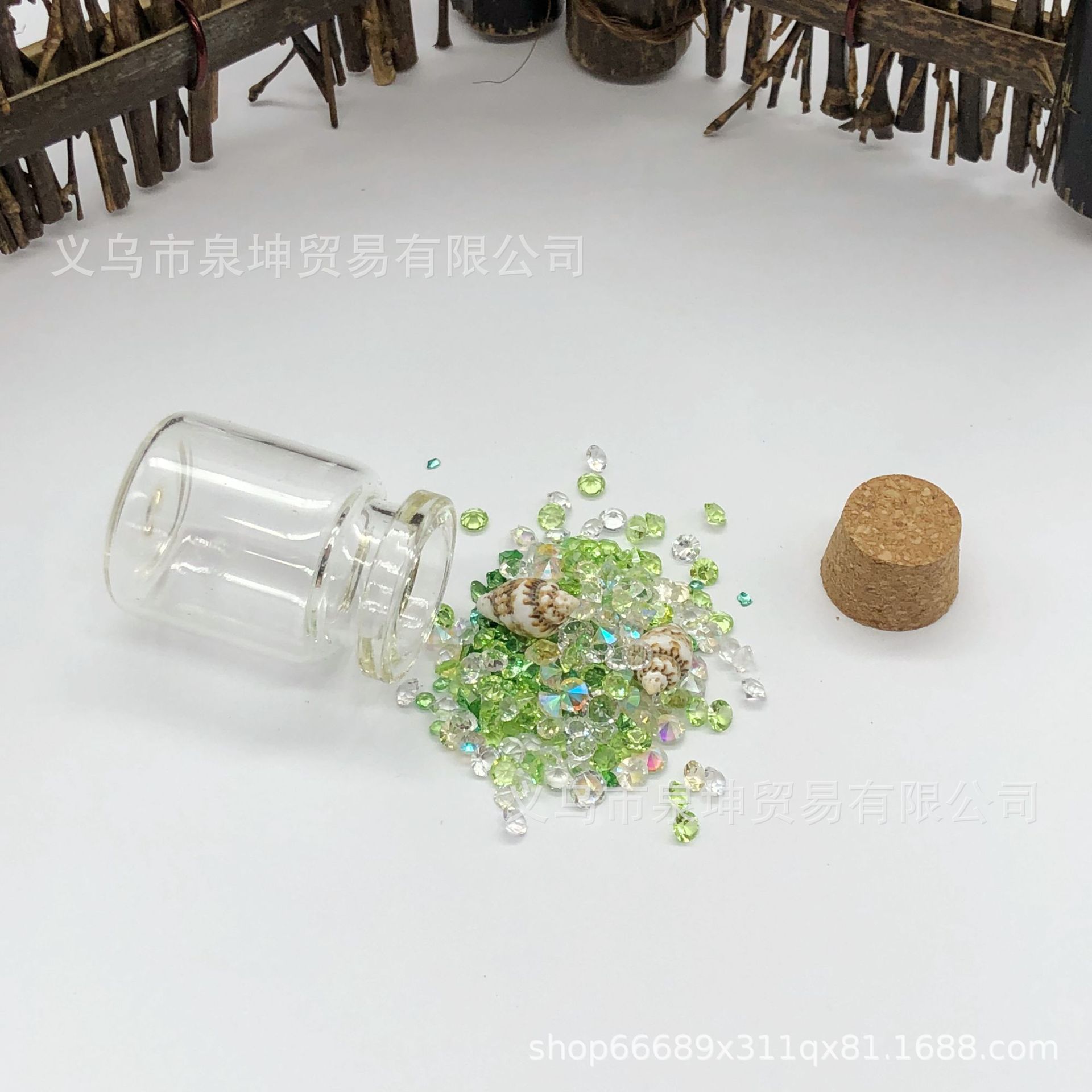 Factory direct sales: DIY nail art pendants with 12 zodiac color diamonds, children's festival gifts, drifting ocean bottles, wishing bottles Application Scenario