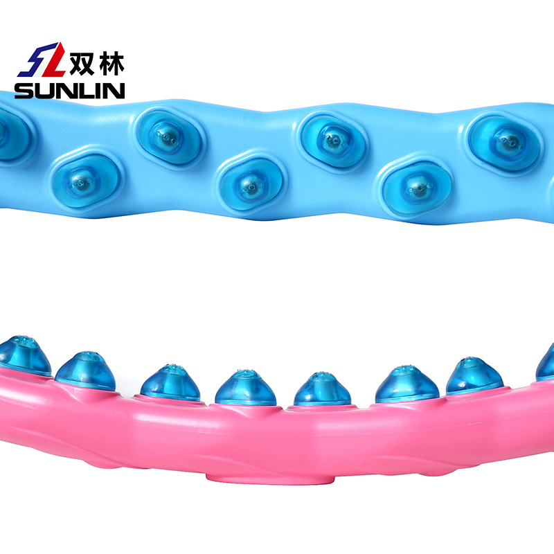 Wholesale Shuanglin Massage Ball Hula Hoop Removable Magnet Hula Hoop Fitness Sports Goods Manufacturers Direct Sales Specification drawing